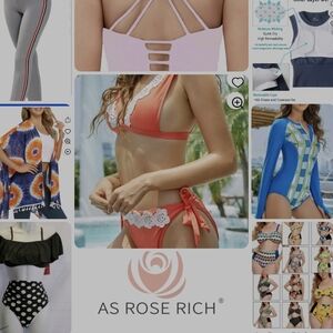 As Rose Rich swimsuit coverup leggings sports bra no return no exchange no refun